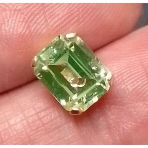 Uranium Glass Vintage Gold Tone Tie Tack men's jewelry